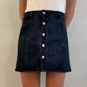 Button Down Jean Skirt